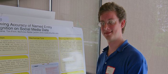 MS student WIll Murnane presents his work on named entity recognition in Twitter at the 2010 CSEE Research Review